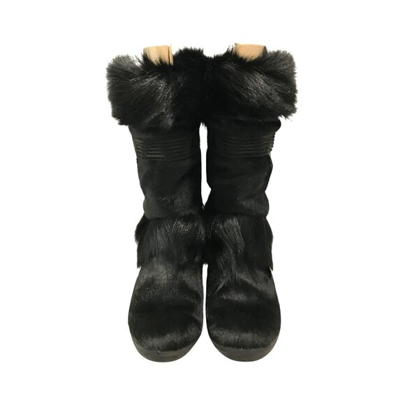 Tecnica Skandia Black Fur Boots Womens Size 7 Italy Apri Ski - Picture 3 of 10